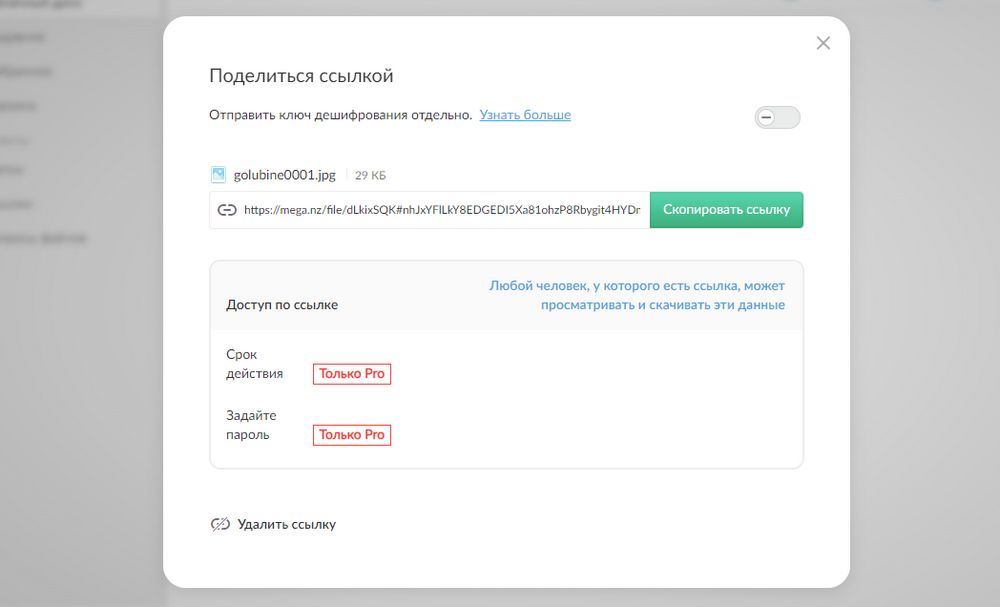 Окно настройки со ссылкой на файл